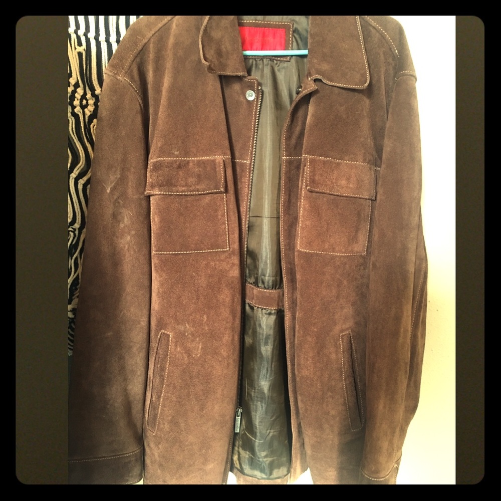 Men’s Nicole Miller Suede Leather Jacket